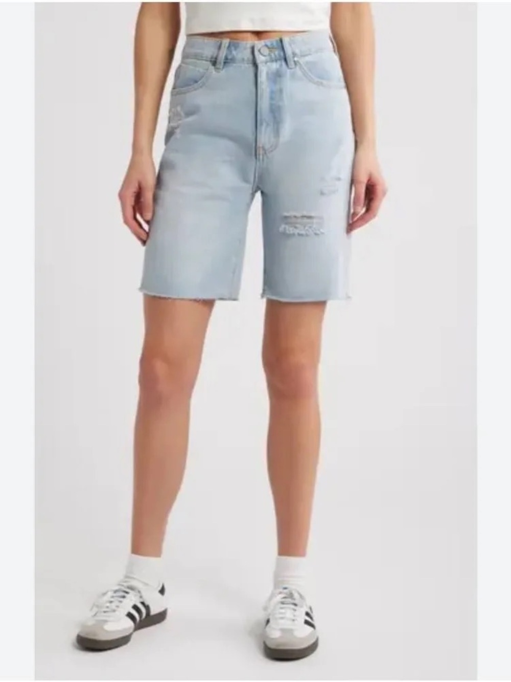 PTCL Nola high-rise denim Bermuda jean shorts